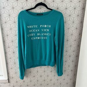 Wildfox Ocean View Teal Jumper